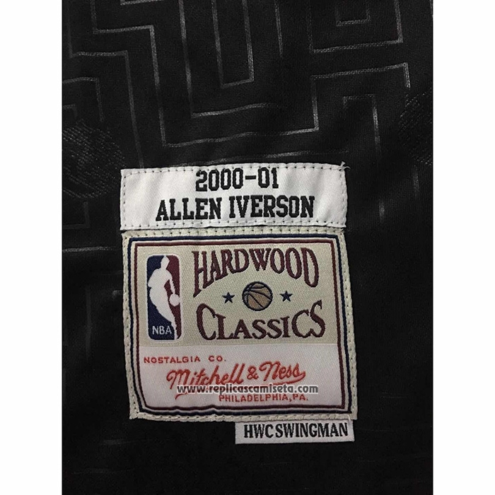 Camiseta Philadelphia 76ers Allen Iverson #3 Retro 2020 Chinese New Year Negro